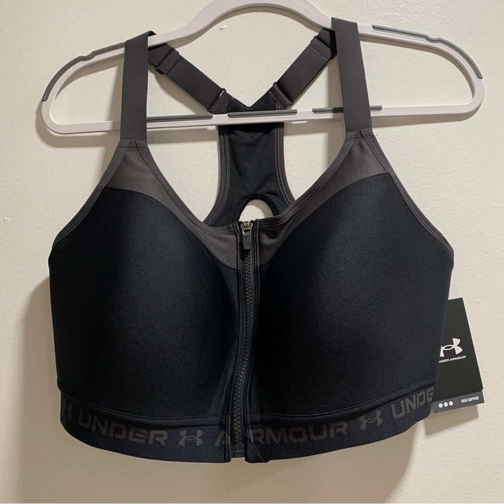 Under Armour Armour High Crossback Zip Bra Black 40DDD
